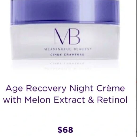Meaningful Beauty by Cindy Crawford Age Recovery Night Creme FULL SIZE 30 ml NEW - Picture 1 of 7